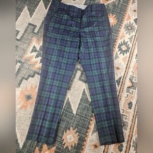 Brooks Brothers, red fleece green&blue plaid women dress  pants.